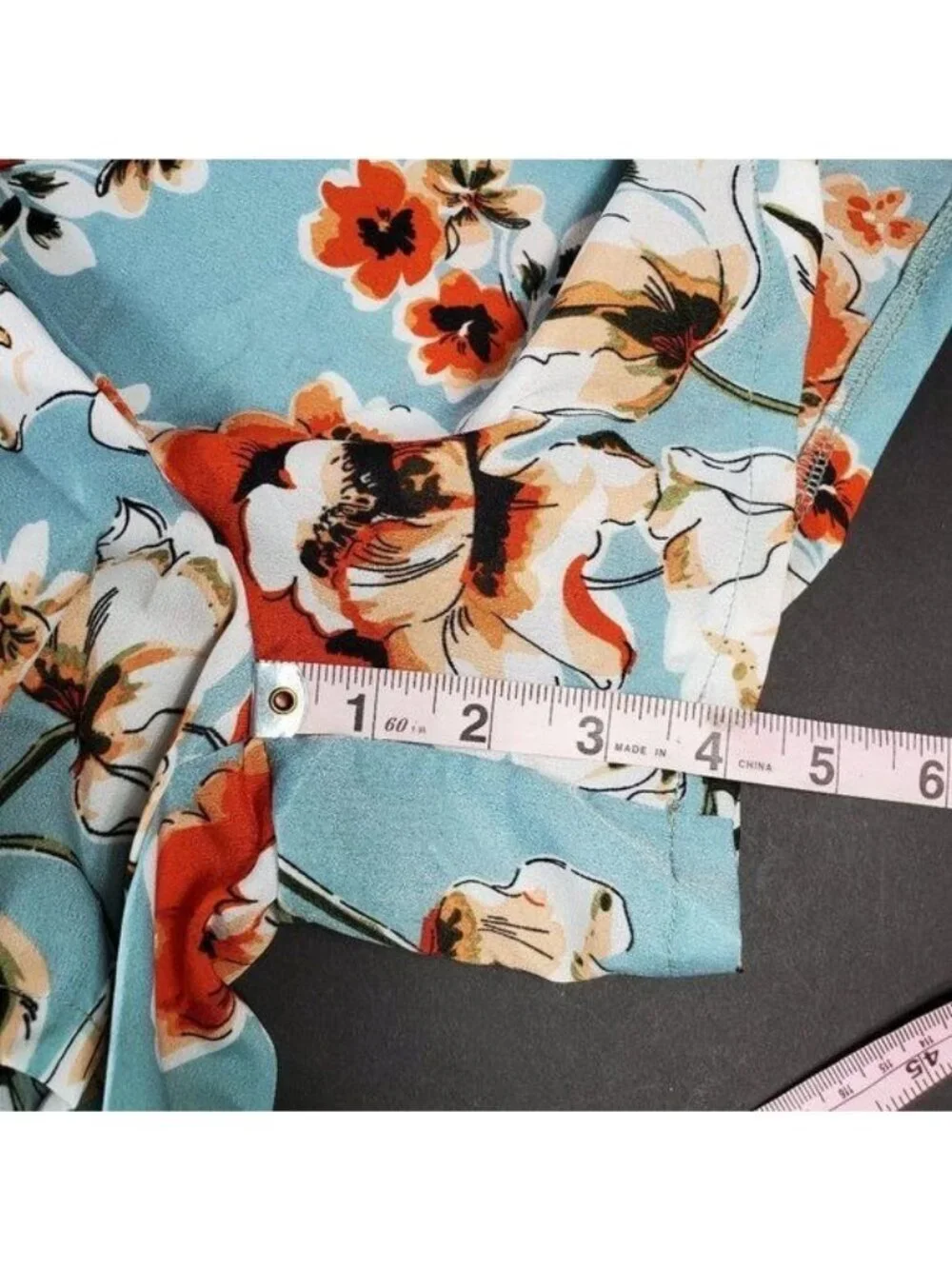 None floral teal